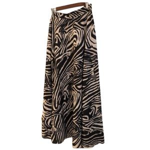 FLINT & MOSS A-LINE ZEBRA PRINT MAXI SKIRT BLACK WHITE SIZE SMALL NEW WITH TAGS